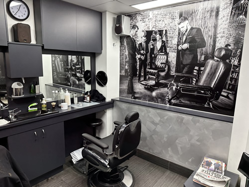  'The Barber Room' one of Brisbane City's most popular inner city CBD Traditional Barber Shop located in Blocksidge Arcade, Adelaide Street, Brisbane. A mix of New Age Style with a touch of traditional charm.